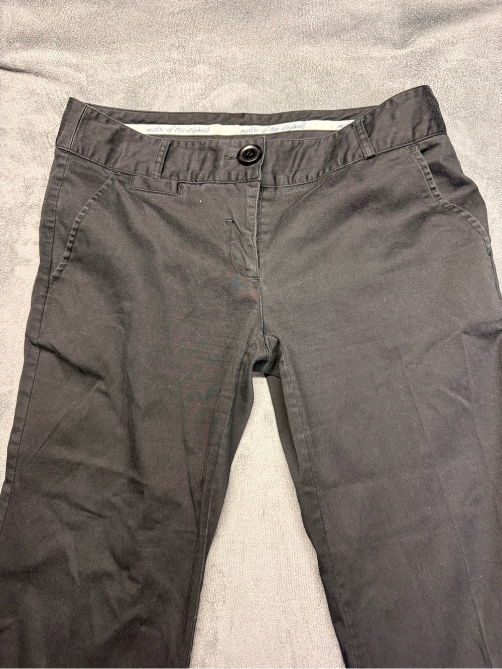 Flared Black Low Rise Pants